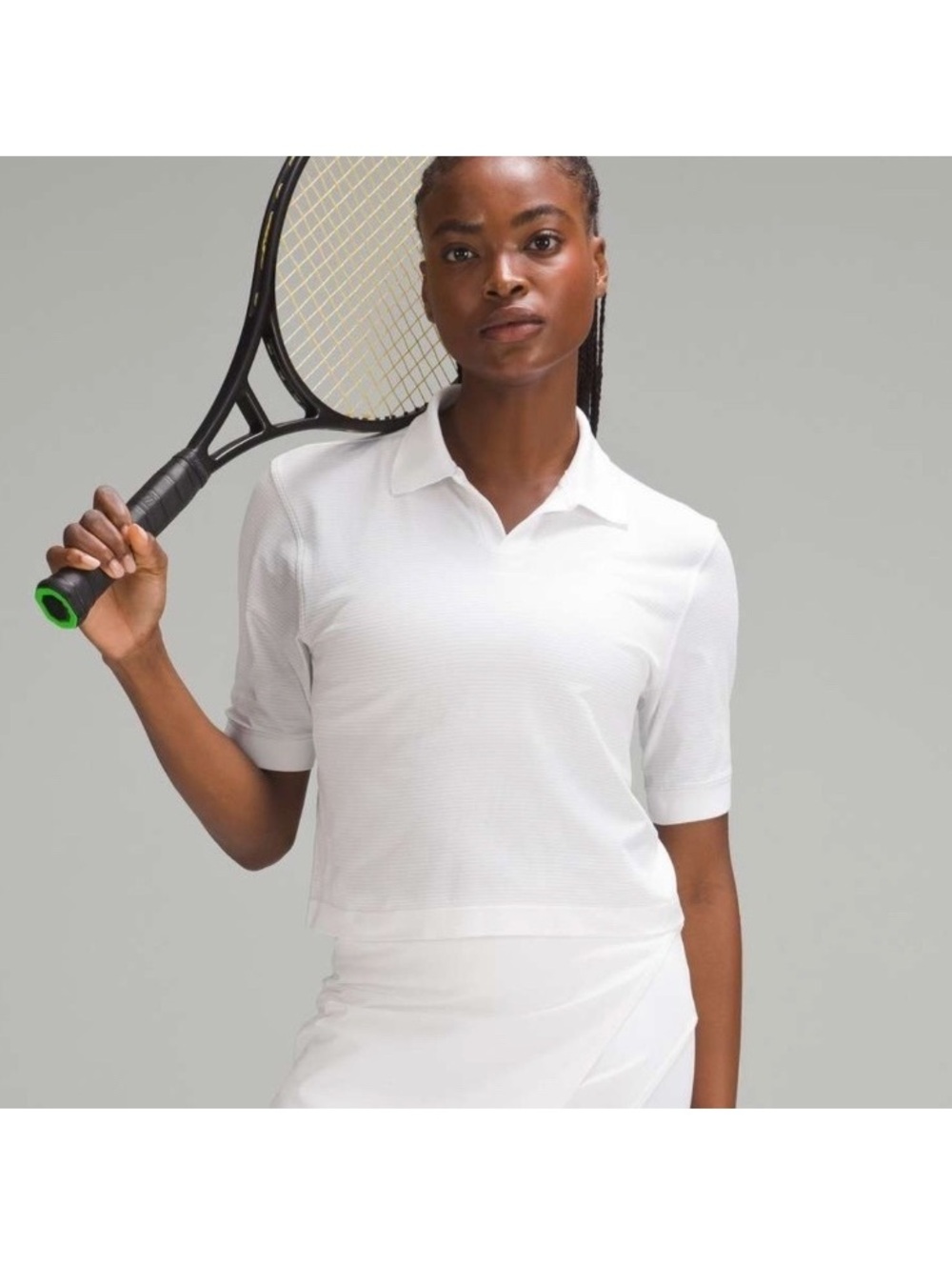 Lululemon Swiftly Tech Relaxed-Fit Polo Shirt in White Women’s size 14 LW3GMJS - Picture 14 of 14